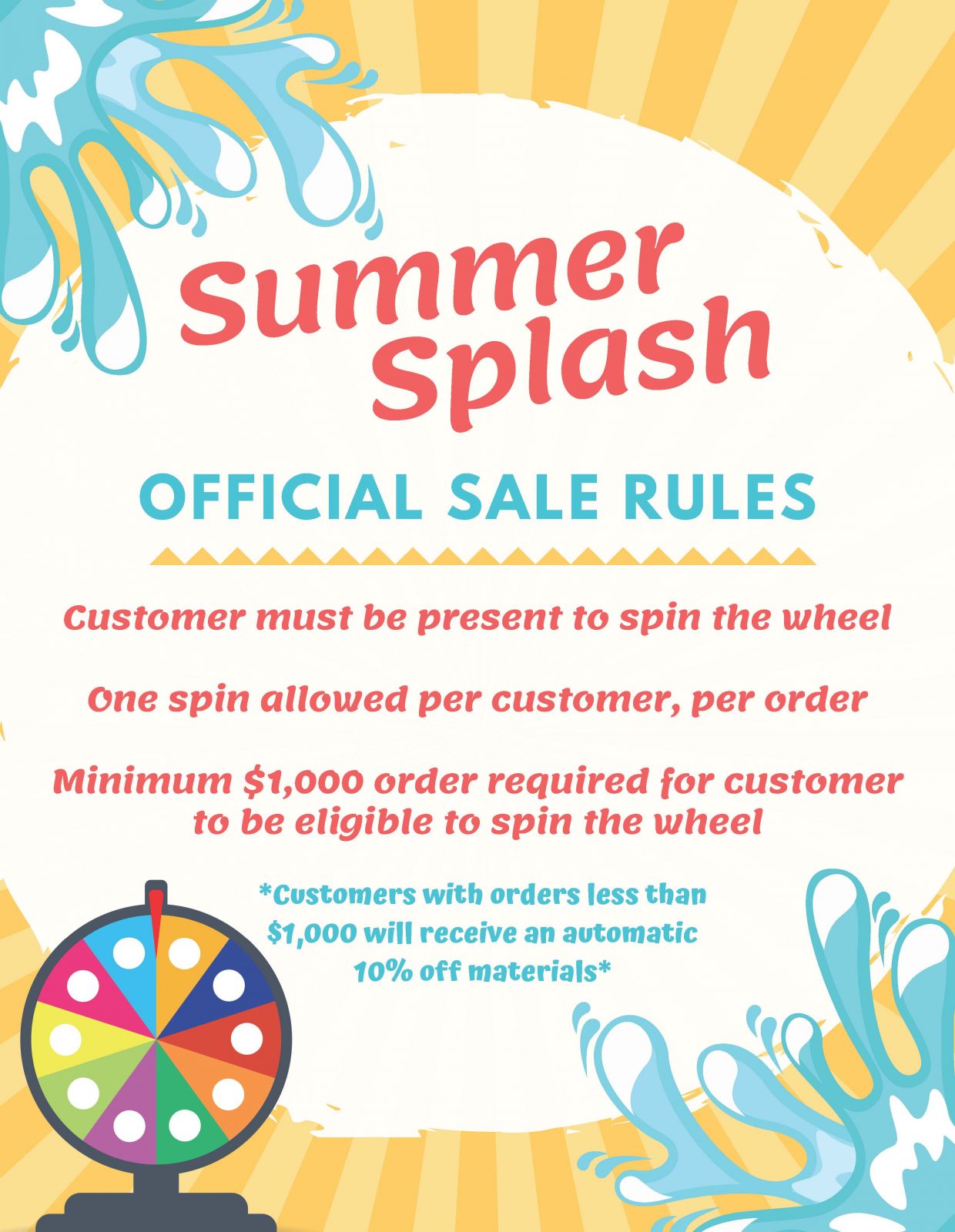 Summer Splash Sale