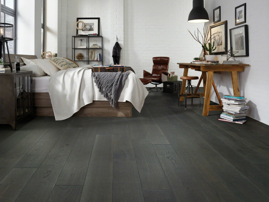 Bedroom hardwood flooring | Staff Carpet