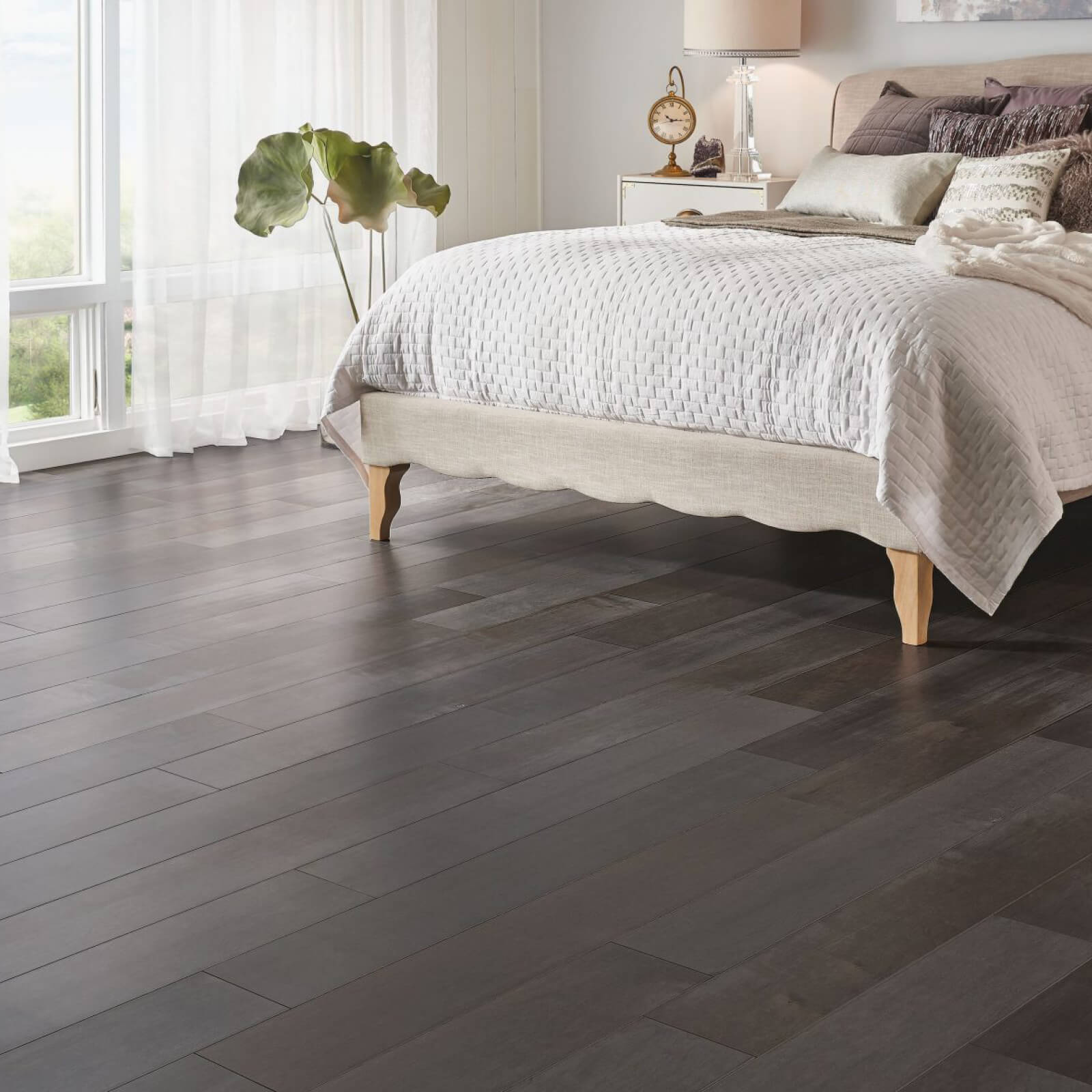 Bedroom hardwood flooring | Staff Carpet